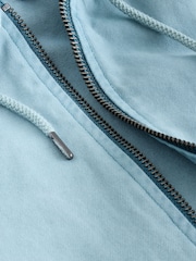 Blue Canvas Hooded Zip Through Jacket - Image 16 of 18