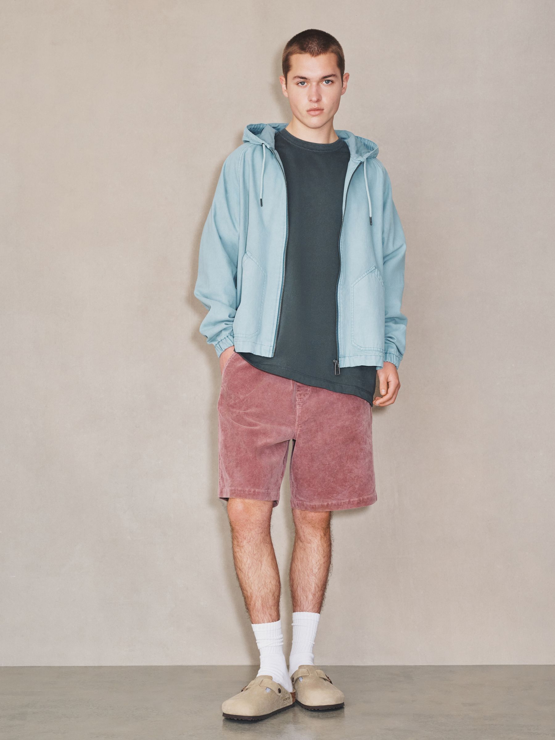 Buy Blue Canvas Hooded Zip Through Jacket from Next USA