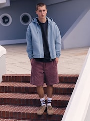 Blue Canvas Hooded Zip Through Jacket - Image 5 of 18