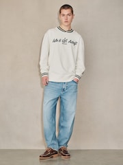 Ecru White EDIT Retro Graphic Crew Sweatshirt - Image 4 of 8