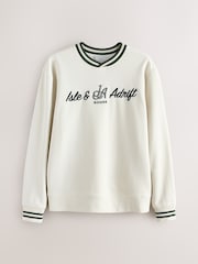 Ecru White EDIT Retro Graphic Crew Sweatshirt - Image 6 of 8