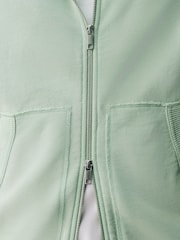 Sage Green EDIT Heavyweight Jersey Hoodie with Raw Seam Detail - Image 5 of 8
