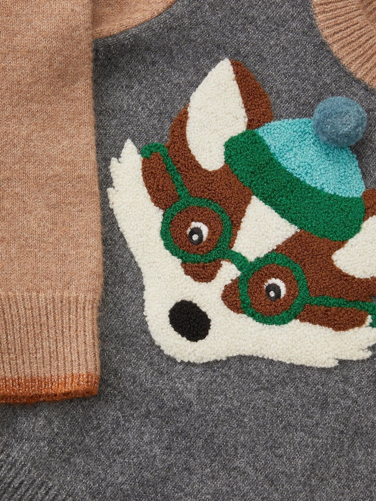 Monsoon Grey Fox Colourblock Knit Jumper - Image 3 of 3 Monsoon Grey Fox Colourblock Knit Jumper - Image 3 of 3