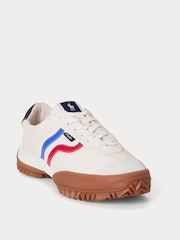 Polo Ralph Lauren White Chunky Nappa Leather Ballerina Style Trainers - Image 3 of 5