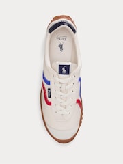 Polo Ralph Lauren White Chunky Nappa Leather Ballerina Style Trainers - Image 4 of 5