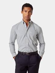 Grid Check Pin Point Washed Oxford Shirt - Image 1 of 3