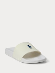 Polo Ralph Lauren White Signature Pony Sliders - Image 2 of 4