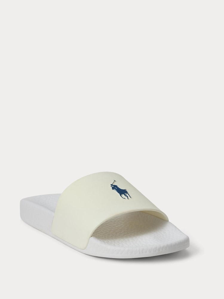 Polo Ralph Lauren White Signature Pony Sliders - Image 2 of 4