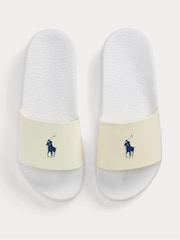 Polo Ralph Lauren White Signature Pony Sliders - Image 4 of 4