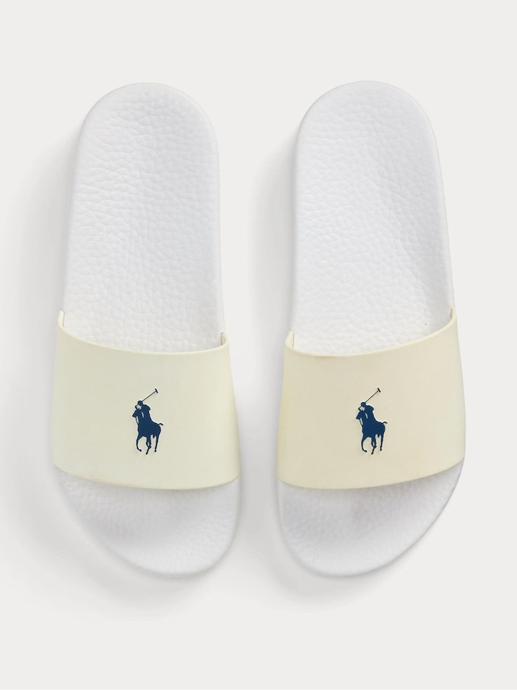Polo Ralph Lauren White Signature Pony Sliders - Image 4 of 4
