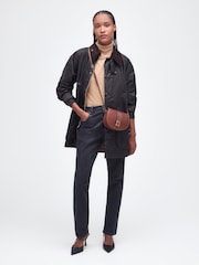 Barbour® Black Beaufort Wax Rustic Coat - Image 2 of 6