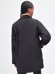 Barbour® Black Beaufort Wax Rustic Coat - Image 3 of 6