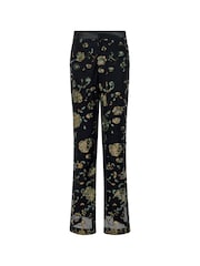 French Connection Black Roshene Sequin Flare Trousers - Image 6 of 6