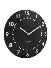 Present Time Black Convex Elegant Numbers Bold Wall Clock - Image 3 of 5