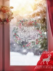 Personalised Christmas Wreath Window Sticker by Loveabode - Image 3 of 4