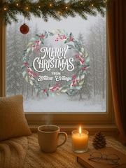 Personalised Christmas Wreath Window Sticker by Loveabode - Image 4 of 4