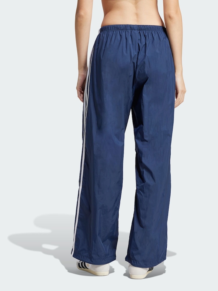 adidas Originals Blue 3-Stripes Woven Parachute Tracksuit Joggers - Image 2 of 5 adidas Originals Blue 3-Stripes Woven Parachute Tracksuit Joggers - Image 2 of 5