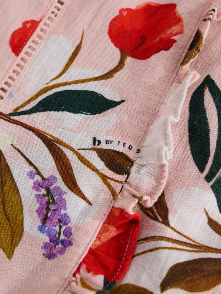 B by Ted Baker Pink Floral Cotton Woven Short Set - Bild 15 von 15