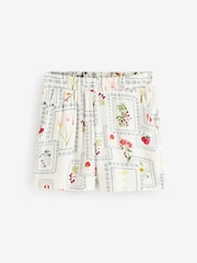 B by Ted Baker Cream/Green Cotton Viscose Pyjama Shorts Set - Image 10 of 16