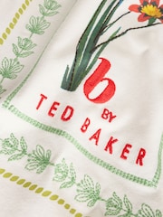 B by Ted Baker Cream/Green Cotton Viscose Pyjama Shorts Set - Image 14 of 16