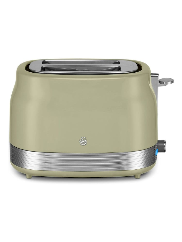 Swan Green 930W Retro 2 Slice Toaster - Image 1 of 8