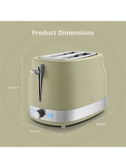 Swan Green 930W Retro 2 Slice Toaster - Image 7 of 8