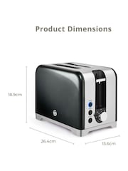 Swan Graphite Solace 2 Slice Toaster - Image 6 of 7