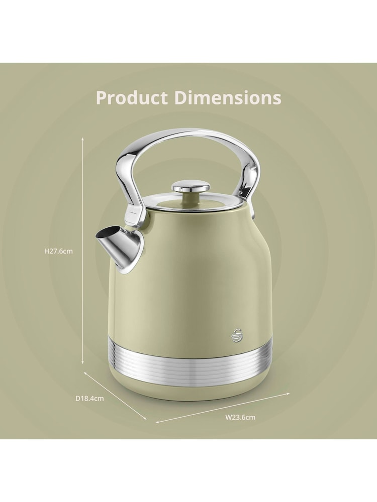 Buy Swan Green Retro Traditional Kettle from the Next UK