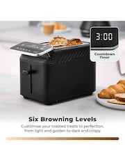 Tower Black 925W Cavaletto Mirage 2 Slice Toaster - Image 4 of 7