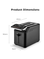 Tower Black 925W Cavaletto Mirage 2 Slice Toaster - Image 6 of 7