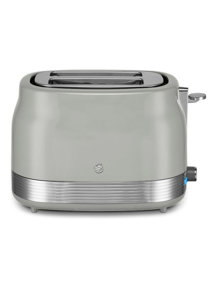 Swan Grey 930W Retro 2 Slice Toaster - Image 1 of 8