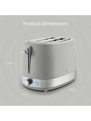 Swan Grey 930W Retro 2 Slice Toaster - Image 6 of 8
