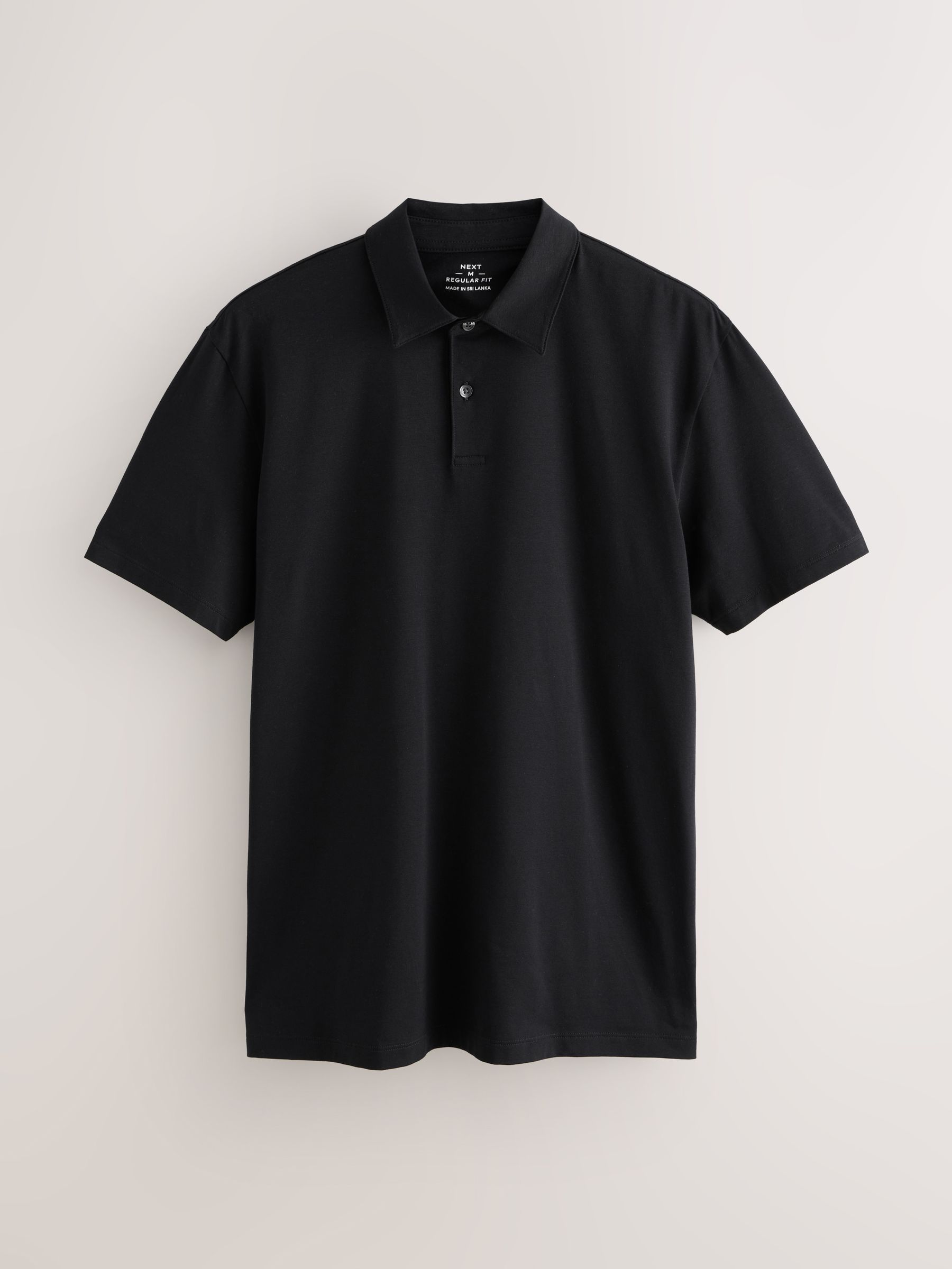 Buy Black Plain Motionflex Short Sleeve Jersey Polo Shirts 3 Pack