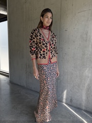 Never Fully Dressed Brown Cherry Leopard Cardigan - Image 1 of 6