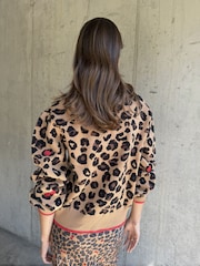Never Fully Dressed Brown Cherry Leopard Cardigan - Image 6 of 6