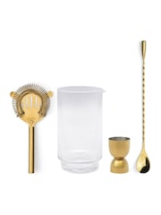 Here''s How Silver The Renley Bar Tool Set  Jigger Strainer Spoon Beaker - Image 1 of 6