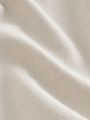 Ecru Relaxed Fit Linen Cotton Blend Trousers With Elasticated Waist - Image 11 of 11