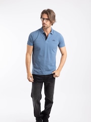 Weird Fish Blue Miles Pique Polo Shirt - Image 3 of 6