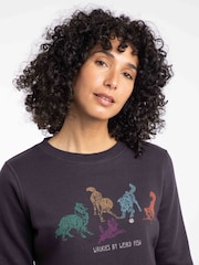 Weird Fish Blue Chidham Crew Neck Sweatshirt - Image 4 of 6