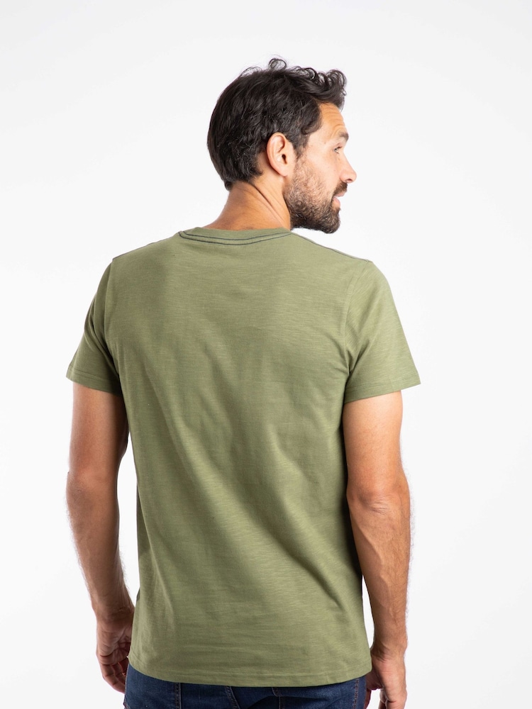 Weird Fish Green Boating Front Print Graphic T-Shirt - Image 2 of 6