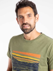 Weird Fish Green Boating Front Print Graphic T-Shirt - Image 4 of 6