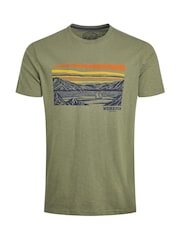 Weird Fish Green Boating Front Print Graphic T-Shirt - Image 5 of 6