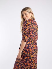Weird Fish Isolde Printed Jersey Midi Dress - Imagem 2 de 6