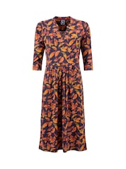 Weird Fish Isolde Printed Jersey Midi Dress - Imagem 5 de 6