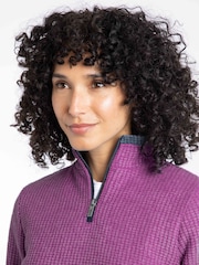 Weird Fish Purple Beye 1/4 Zip Grid Fleece - Image 4 of 7