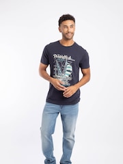 Weird Fish Blue Off Shore Front Print Graphic T-Shirt - Image 3 of 6