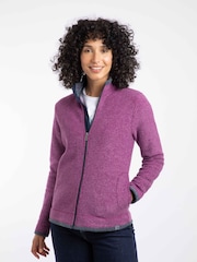 Weird Fish Purple Ariana Full Zip Grid Fleece - Image 1 of 7