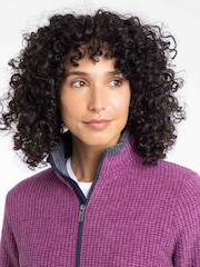 Weird Fish Purple Ariana Full Zip Grid Fleece - Image 4 of 7