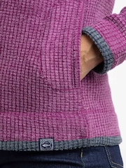 Weird Fish Purple Ariana Full Zip Grid Fleece - Image 5 of 7