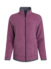 Weird Fish Purple Ariana Full Zip Grid Fleece - Image 6 of 7